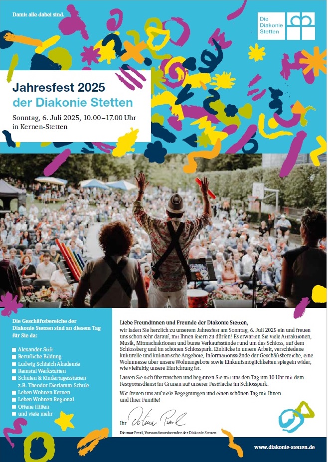 Zum Download: Einladung und Programm Jahrefest 2025